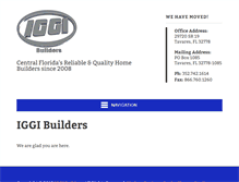 Tablet Screenshot of iggibuilders.com